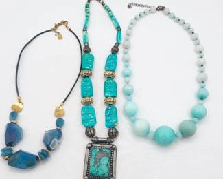 Blue, Teal Quartz & Stone Necklaces Soho