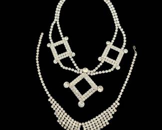 Stylish Bling Rhinestone Necklace Duo