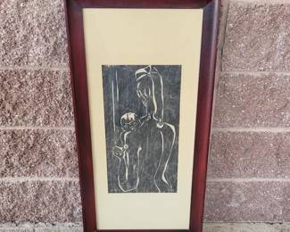 B/W Print Mother & Child Barbara Shipman