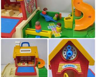 1988 Fisher Price Schoolhouse Little People Playground