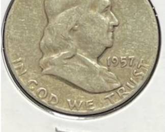 1957 Franklin 1/2 Dollar