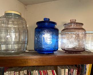 PAIR OF REPRODUCTION PLANTER'S JARS