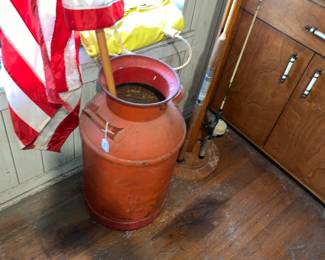 Pair of old milk cans