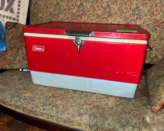 RARE COLEMAN METAL ICE CHEST