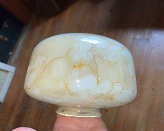 MARBELIZED GLASS LIGHT SHADE