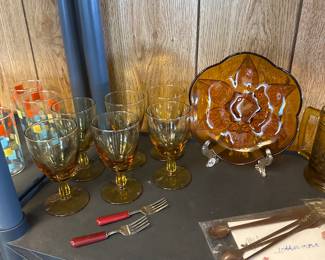 Some Sweet MCM Amber Glassware! 