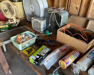 Table filled fans, tools and such!