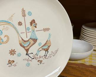 Got the keys on Tuesday! Here are the pics for the initial walk through! We did not open any boxes or totes! This is just what was out waiting for us! More detailed photos added almost daily starting this week! Fantastic Rooster Dinner ware! 