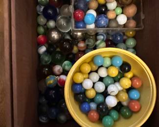 A LARGE lot of Vintage Marbles! Clay to Steel - they are all there! 