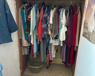 We pulled ALL the outstanding Vintage clothes from all the closets to bring to this space! So many great pieces! 