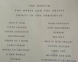 A STUNNING portfolio of C.W. Anderson Thoroughbred Race Horses! 1948! COMPLETE! 