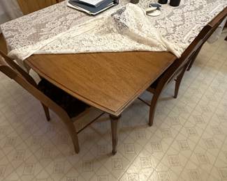 Got the keys on Tuesday! Here are the pics for the initial walk through! We did not open any boxes or totes! This is just what was out waiting for us! More detailed photos added almost daily starting this week!  MCM Dining table and chairs!