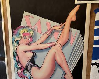 Our clients uncle own a comic book shop in Old Town Saginaw! These are just a few of the great vintage posters that we have for sale! 