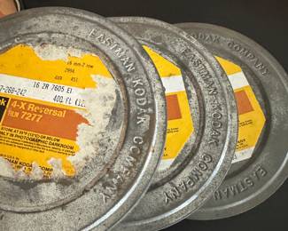 Some empty vintage film cans!