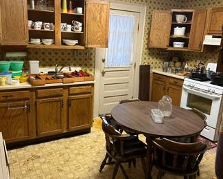 The main kitchen is displayed and filled with great usable everyday items! MANY are Vintage! 