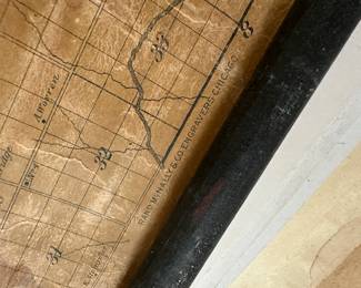 Vintage 1898 Cloth Rand MCnally and Co. Map of Kalkaska County, MI. 