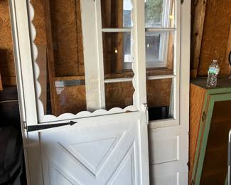Town nice screen doors, one aluminum the other is wood! 