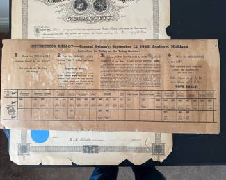 We also came  across a wealth of old voting ephemera covering a large span of years! This one is from 1938!