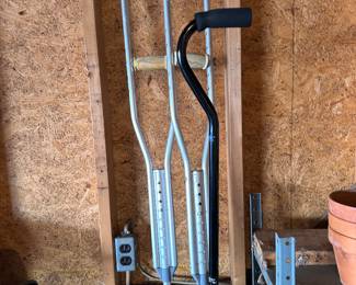 Crutches and cane! 