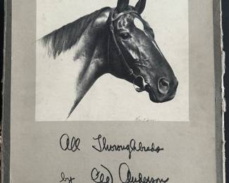 A STUNNING portfolio of C.W. Anderson Thoroughbred Race Horses! 1948! COMPLETE! 