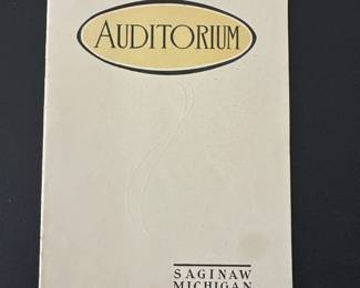A great program from the LONG gone Saginaw Auditorium! 