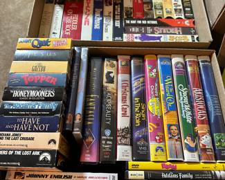 Lots of nice VHS, DVD’s! 