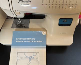 The sale has LOADS of sewing, knitting and quilting items! Here is a BEAUTIFUL Brother Pacesetter Sewing Machine! Comes with original case, and manual! 