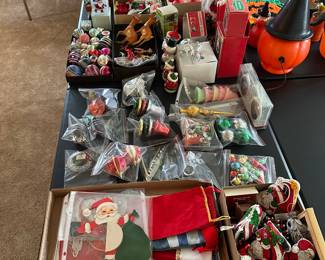 The Christmas Table in the living room! (MORE IN THE BASEMENT!)
