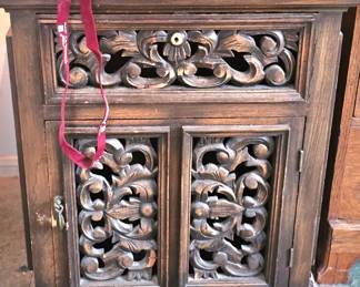 carved nightstand