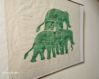 Asian block print