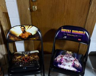 Cushioned Wrestling Chairs, court side.