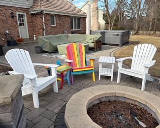  Composite Adirondack  Chairs and tables