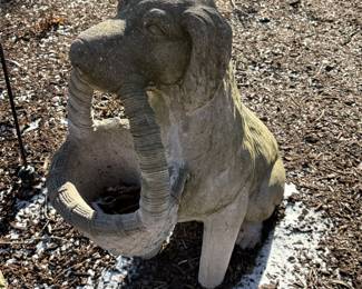 Concrete Dog yard art