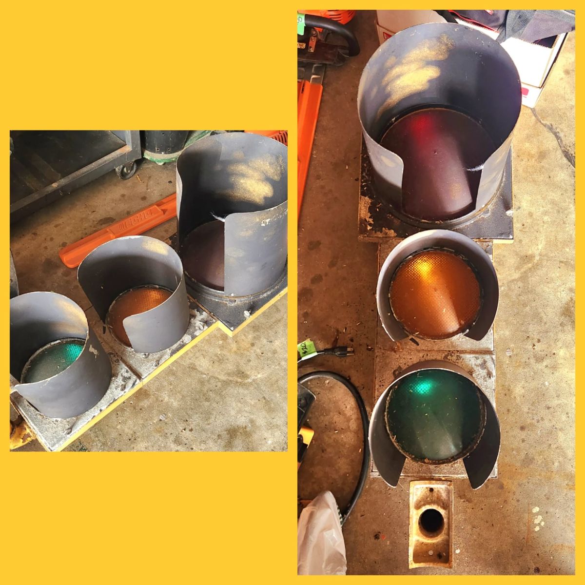 Vintage traffic light! Ultimate mancave or bar light