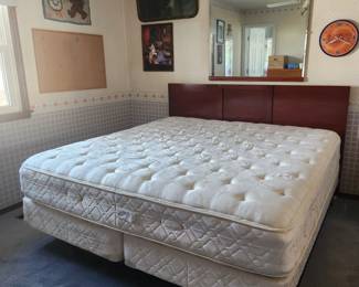 King bed with nice headboard 