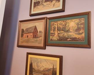 Vintage Eisenhower painting prints collection 