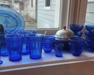 Hazel Atlas Moderntone Cobalt Blue 