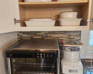 Ninja Foodi 10-in-1 XL Pro Air Fry Oven
Cuisinart ice cream maker
Full set of  Corningware French White bakeware. 