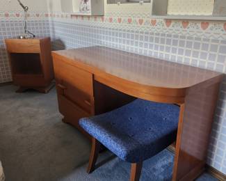 Amazing Modern Deco furniture set. Desk, side table, dresser 