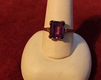 10k Amethyst ring