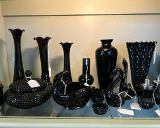 Nice black and amethyst glass