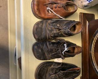 Late 1800's children leather shoes