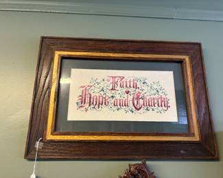 Needle work by seller. Beautifully framed