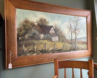 Beautifully framed farm scene