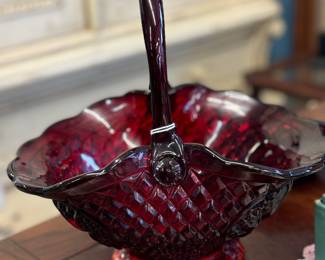 Nice Red Glass basket
