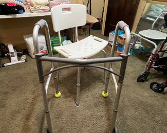 Walker and shower seat