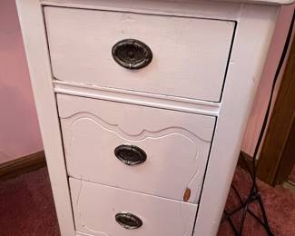 Painted white nightstand