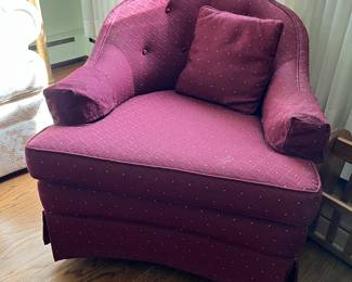 (2) upholstered swivel chairs (only one photographed)