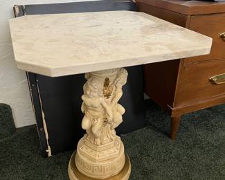 Marble topped side table