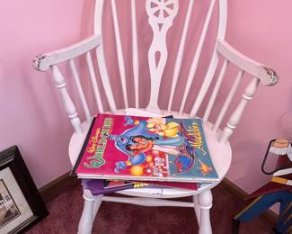 White painted armchair